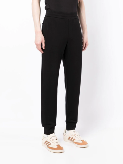Armani Exchange Logo-print Track Pants In Black