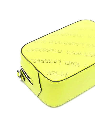 Shop Karl Lagerfeld K/punched Camera Bag In Yellow