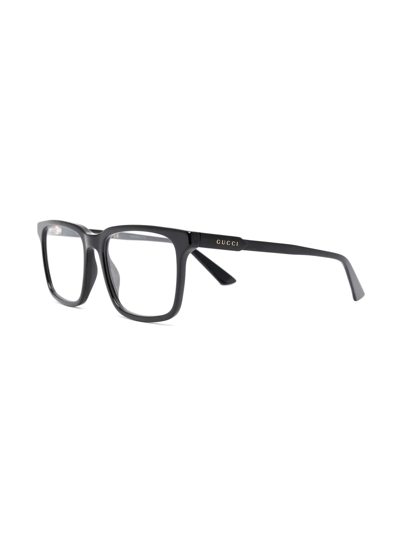 Gucci Logo Square-frame Glasses In Black
