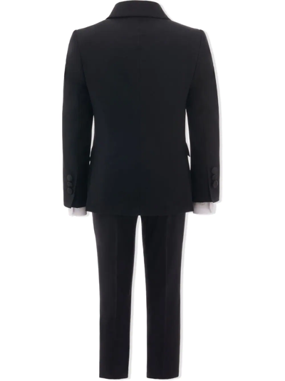 Shop Moustache Peak Lapel Suit Set In Black