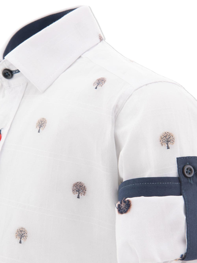 Moustache Palm Tree-print Organic Cotton Shirt In White