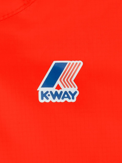 Shop K-way Hooded Rain Jacket In Red
