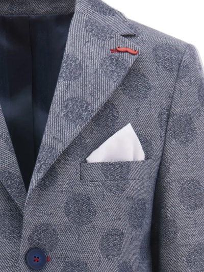 Moustache Polka-dot Cotton Blazer In Blue