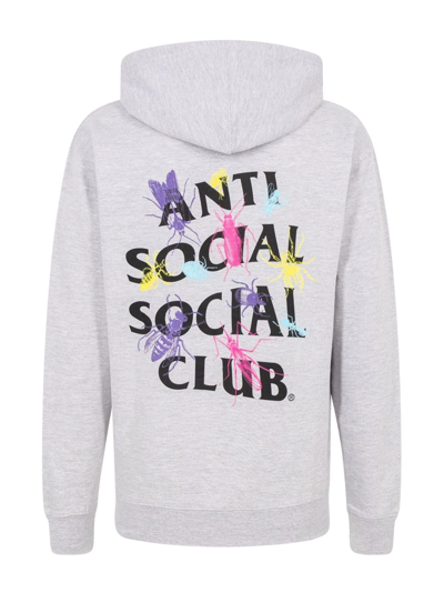 Shop Anti Social Social Club Creep Long-sleeve Hoodie In Grey