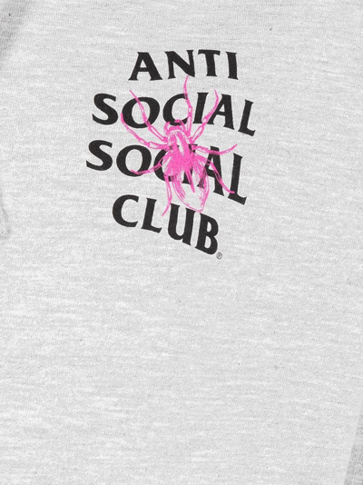 Shop Anti Social Social Club Creep Long-sleeve Hoodie In Grey