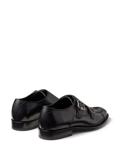 Jimmy Choo Finnion Monkstrap In Black