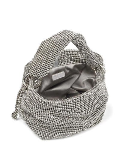 Shop Jimmy Choo Bonny Crystal-embellished Tote Bag In Metallic