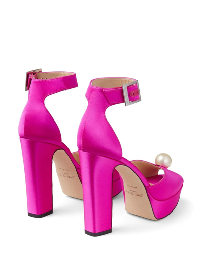 Shop Jimmy Choo Socorie 120mm Block-heel Sandals In Pink