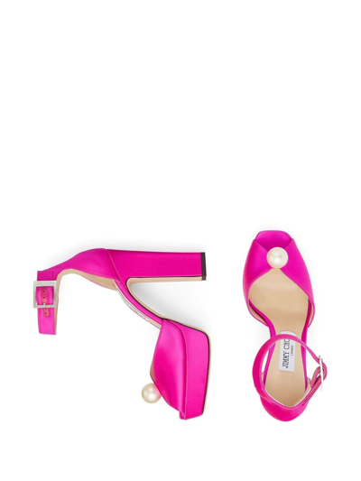 Shop Jimmy Choo Socorie 120mm Block-heel Sandals In Pink