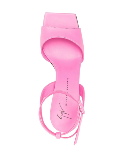Shop Giuseppe Zanotti Transparent-heel Strappy Sandals In Pink