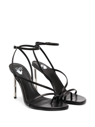 Shop Off-white Allen 110mm Strappy Sandals In Black