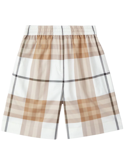 Burberry Signature Check-print Shorts In Neutrals