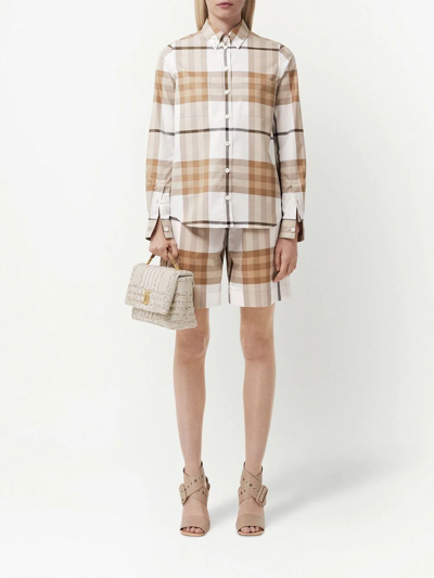 Burberry Signature Check-print Shorts In Neutrals