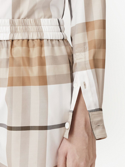 Burberry Signature Check-print Shorts In Neutrals