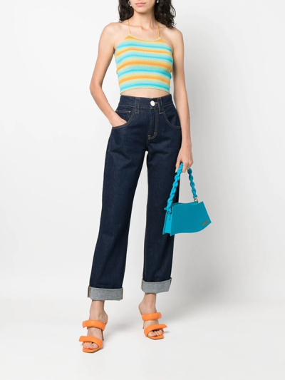 Shop Paloma Wool Striped Ribbed Tank Top In Blue