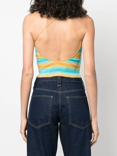 Shop Paloma Wool Striped Ribbed Tank Top In Blue