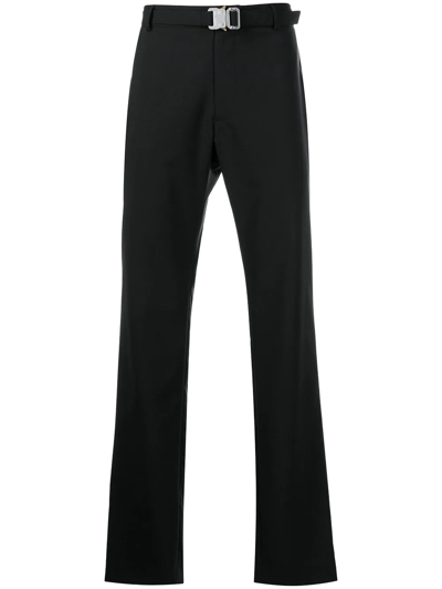 Shop Alyx Belted Straight-leg Trousers In Black