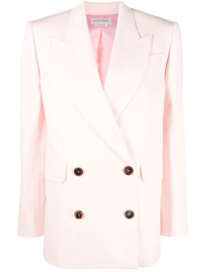 Alexander Mcqueen Oversize Blazer Jacket In Pink