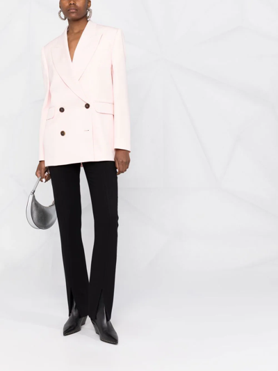 Shop Alexander Mcqueen Double-breasted Boxy Blazer In Pink