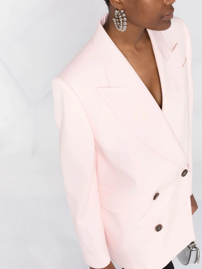 Shop Alexander Mcqueen Double-breasted Boxy Blazer In Pink