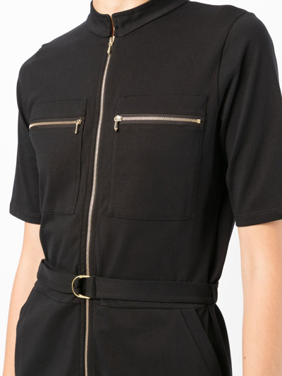 Shop Agnès B. Handy Zippered Midi Dress In Black