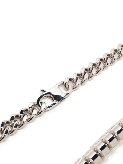 Shop Alyx Bead-embellished Curb Chain Necklace In Silver