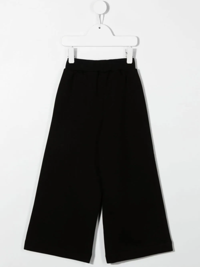 Balmain Logo-embellished Wide-leg Track Pants In Black