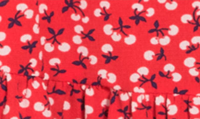 Shop Eliza J V-neck Flutter Sleeve Fit & Flare Dress In Red