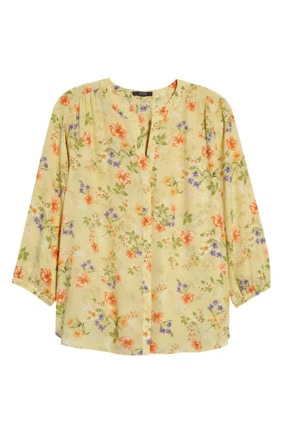 Shop Nydj High/low Crepe Blouse In Marceau