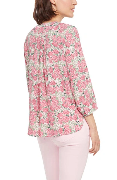 Shop Nydj High/low Crepe Blouse In Montpellie