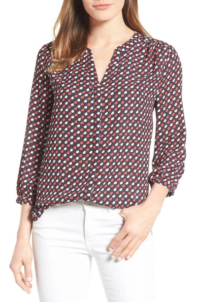 Shop Nydj High/low Crepe Blouse In French Kisses