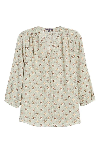 Shop Nydj High/low Crepe Blouse In Fox Cove