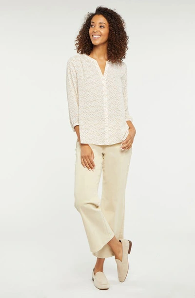 Shop Nydj High/low Crepe Blouse In Joshua Dots