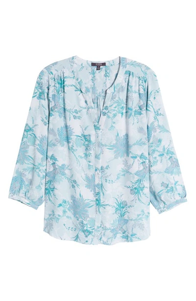 Shop Nydj High/low Crepe Blouse In Whistler Flowerets
