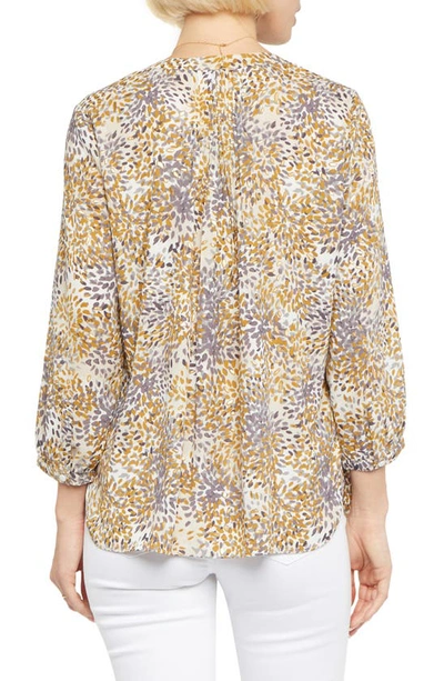 Shop Nydj High/low Crepe Blouse In Champagne Cocktail