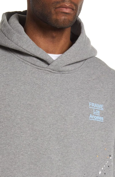 Shop Frame Logo Paint Splash Hoodie In Grey Melange