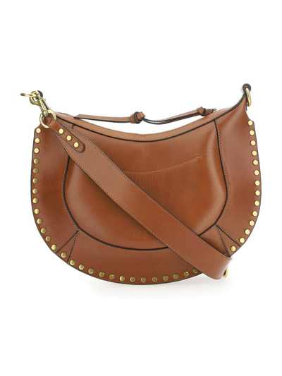 Shop Isabel Marant Naoko Logo Detailed Shoulder Bag In Brown