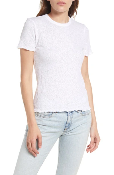 Shop Rag & Bone Gemma Floral Jacquard T-shirt In White