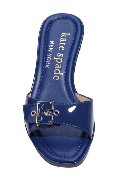 Kate Spade Gazebo Patent Buckle Sandals In Outer Space