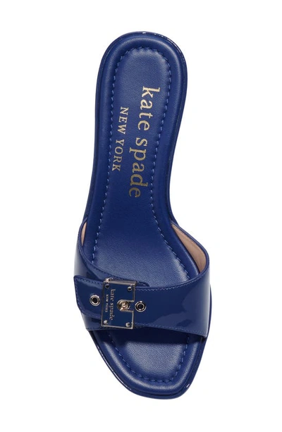 Kate Spade Gazebo Patent Buckle Sandals In Outer Space