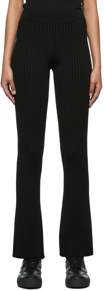 Ami Alexandre Mattiussi Black Viscose Lounge Pants In 001 Black