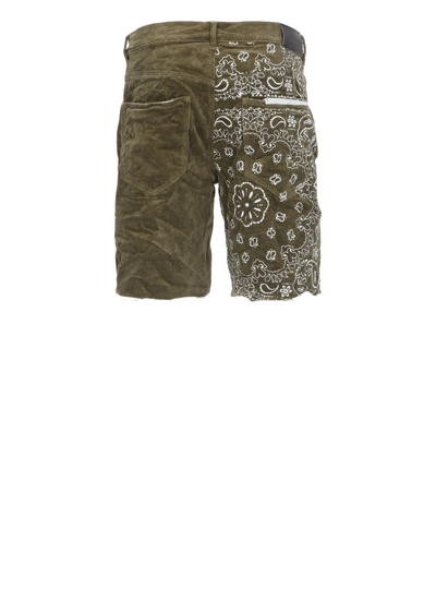 Shop Purple Brand Paisley Printed Shorts In Green