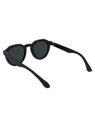 Shop Mykita Mmraw007 Sunglasses In 812 Raw Black | Dark Grey Solid