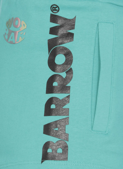 Shop Barrow Shorts With Logo In Verde Smeraldo