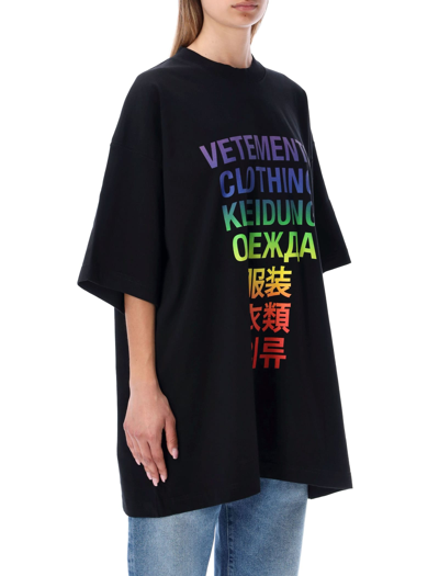 Vetements Translation T-shirt Tshirt In Black | ModeSens