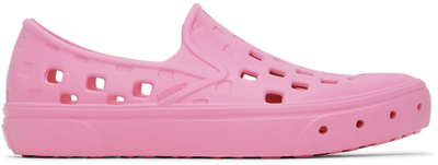 Shop Vans Kids Pink Slip-on Trk Little Kids Sneakers In Begonia