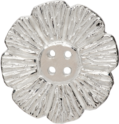 Shop Bleue Burnham Ssense Exclusive Silver Marigold Button