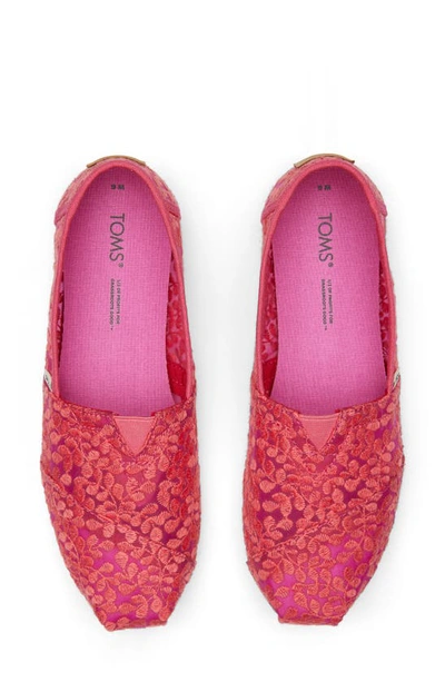 Shop Toms Alpargata Slip-on In Bright Pink