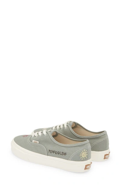 Vans Authentic Sneaker In Eco Theory Green Milieu/ Mars