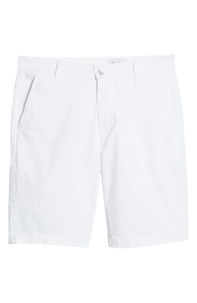 Shop Ag Griffin Stretch Cotton Shorts In White